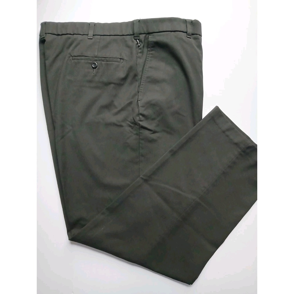 Dockers Collection Mens Relaxed Fit Flat Front Dress Pants Black 40x32 Stretch